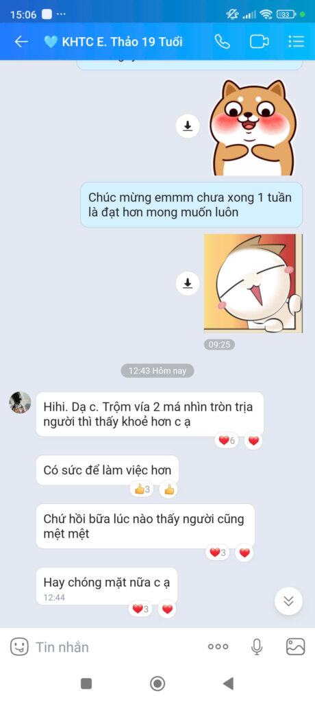 Phản hồi tăng cân không cần thuốc của em Thảo 19 tuổi – Yoga Azu
